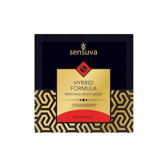 Próbka truskawkowego jadalnego lubrykantu Sensuva 6 ml
