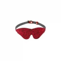 Liebe seele maska kinbaku ukiyoe red rosy lamb leather blindfold