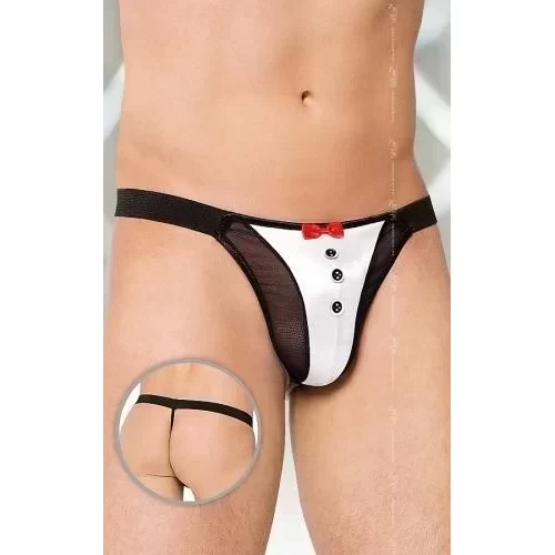 Eleganckie stringi z małą czerwoną muszką Olaf