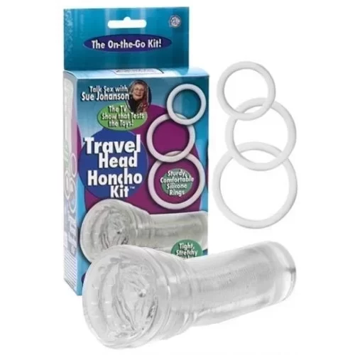 Masturbator z pierścieniami Sue Johansons Travel Head Honcho Kit