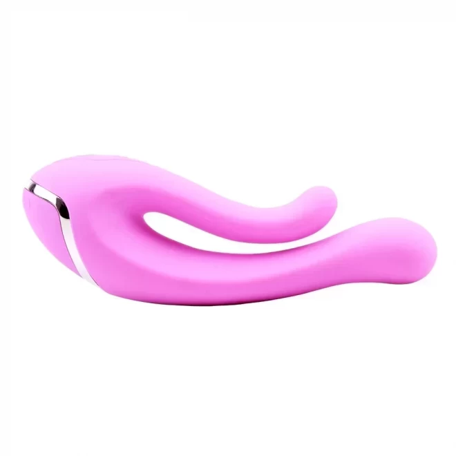 Dual kiss female vibrator pink