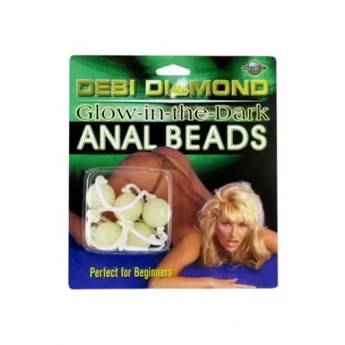 Świecące w ciemności kulki analne Debi Diamond