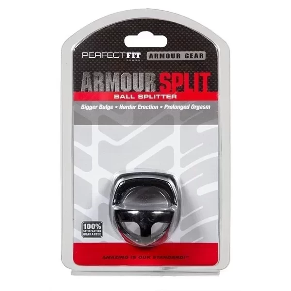 Pierścień na penisa i jądra Armour Split (2 kolory).