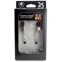 Klipsy do sutków z perełkami Spartacus Purple Beaded