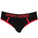 Jockstrap Hooker Open Brief - black / red