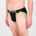 Slipy Shortstop Brief - black / green