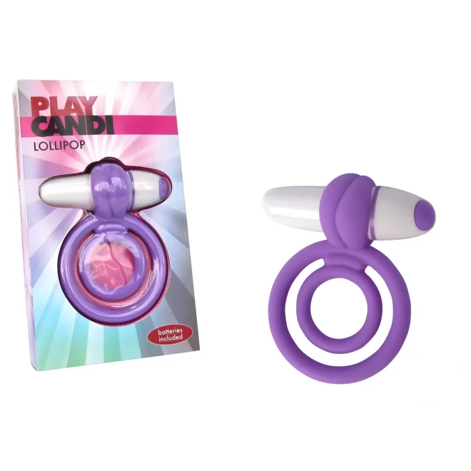 Wodoodporny pierścień z wibracjami Play Candi Lollipop