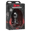 Ace premium silicone anal plug large - black