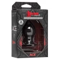 Ace premium silicone anal plug small - black