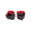 Leather submissive accessories ankle restraints - black | re