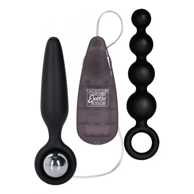 Wibrujący zestaw analny Booty Call Booty Vibro Kit (2 kolory)