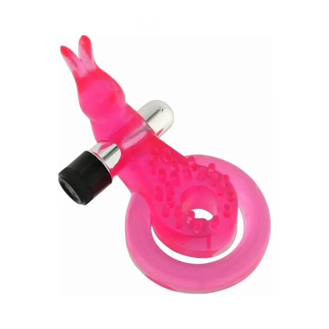 Wibrujący pierścień erekcyjny Cock&Ball Ring Rabbit Jelly Vibe