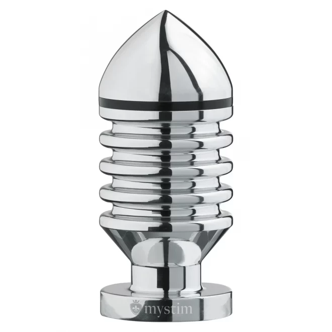 Metalowy, prążkowany plug analny Hector Helix Buttplug L