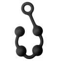 Smooth solid silicone anal balls 33 cm. (13 inch) - black