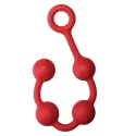 Smooth solid silicone anal balls 33 cm. (13 inch) - black