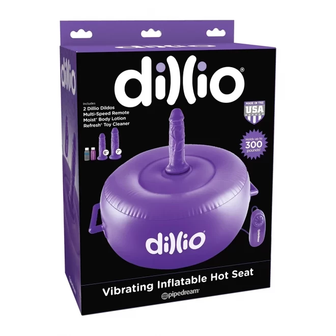 Vibrating inflatable hot seat prple