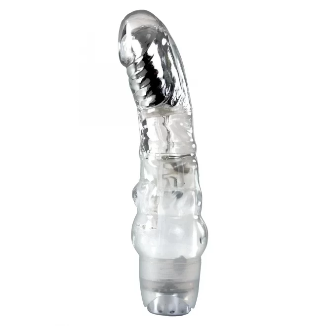 Vibrating massager 6 inch clear