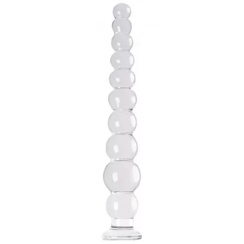 Szklane dildo analne Glassvibrations 10-Balls