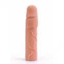 "@3"" extra thick extension sleeve vibro flesh@"