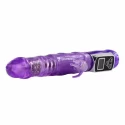 Jelly clit vibe with pearls, vibr, rotat. up&down, purple, 24cm