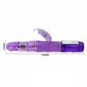 Jelly clit vibe with pearls, vibr, rotat. up&down, purple, 24cm