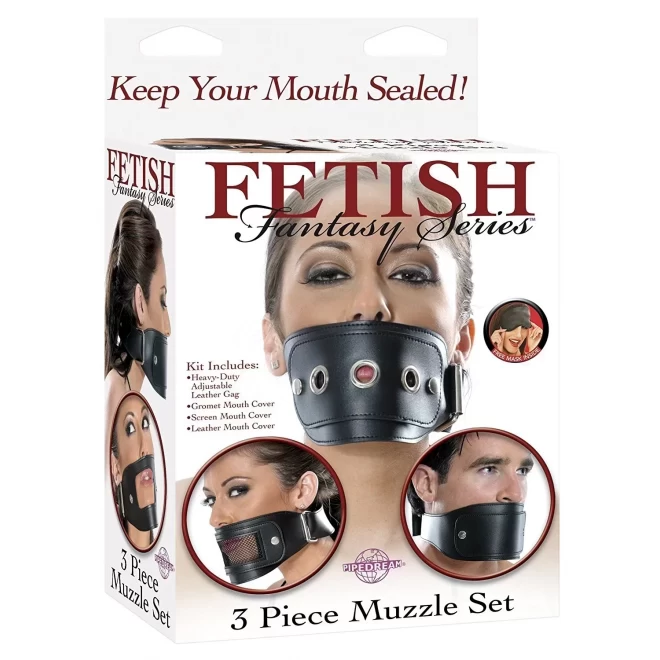 Fetyszowa maska Fetish Fantasy 3 PC Muzzle Set