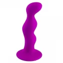 Silicone anal stimulator with suction cup - pink