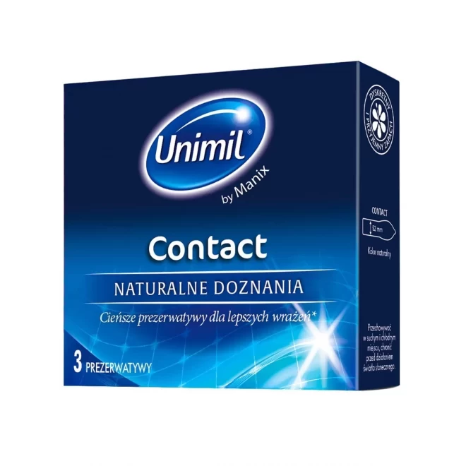 Komfortowe prezerwatywy Unimil Contact 3szt
