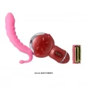 3-point stimulator with tongue - pink/red