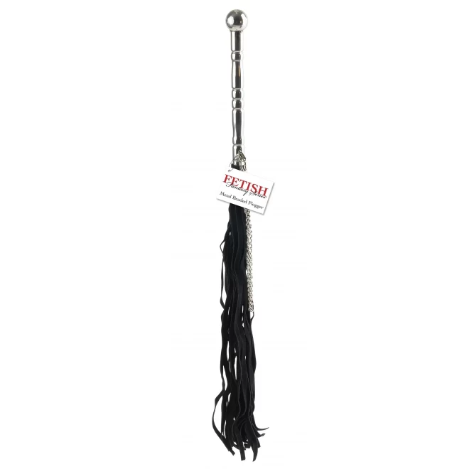 Pejcz z metalowym uchwytem Fetish Fantasy Beaded Metal Flogger