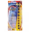 Jumbo jelly thai beads, black, 28cm