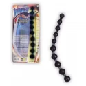 Jumbo jelly thai beads, black, 28cm