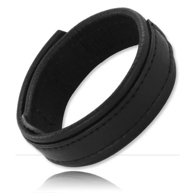 Velcro leather cock ring 20 mm. wide