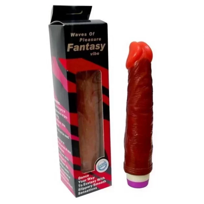 Vibrator - 1064 , pvc , 2aa batteries, color brown