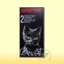 Erotim-black cat, czarne, nawilżane 2szt