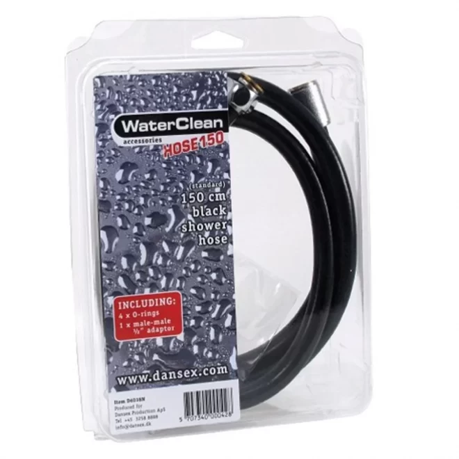 Black showerhose 150 cm.