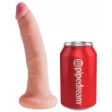 King cock + dual density 17.80 cm. (7.00 inch) - flesh