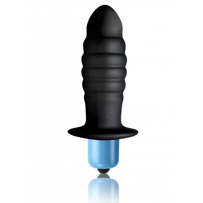 Vortex - silicone vibrating plug 10 - black