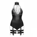 Noir handmade outrageous body with garter belt 