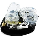Bon4 silicone chastity cage clear medium / large