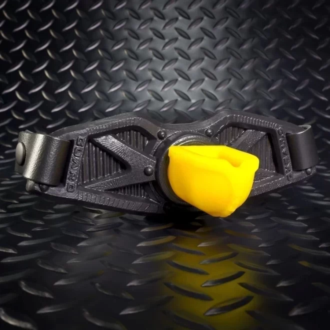[sil] guard gag piss through - black | yellow