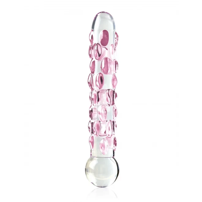 Szklane dildo z wypustkami Icicles No.7