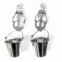Stainless steel jugs nipple clamps pair with buckets