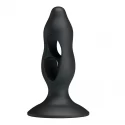Silicone butt plug, tension exerciser black