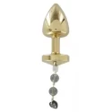 Luksusowy, pozłacany stymulator Jewell Buttplug Gold Plated T2
