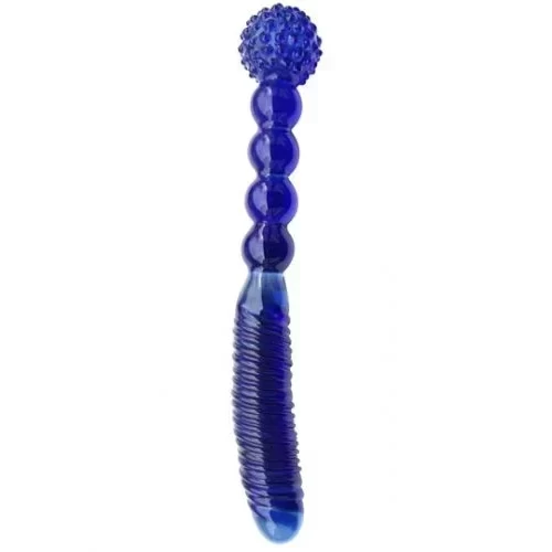 Szklane dildo Glassvibrations Glasdildo Blauer Killer