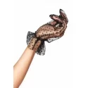 Krótkie rękawiczki w kropeczki Flocked Dot Gloves
