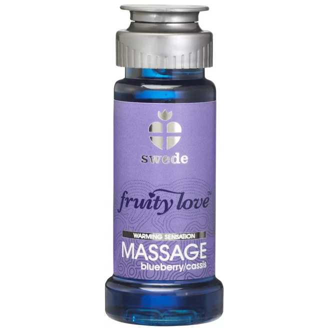 Rozgrzewajacy borowkowy olejek do masazu Fruity Love Mass.Lotion Blueberry 50ml