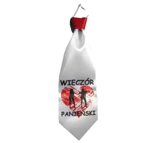 Krawat na Wieczór Panieński serce podwójne