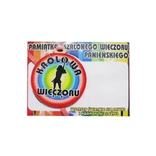 Medal na Wieczór Panieński z podstawką na podpisy